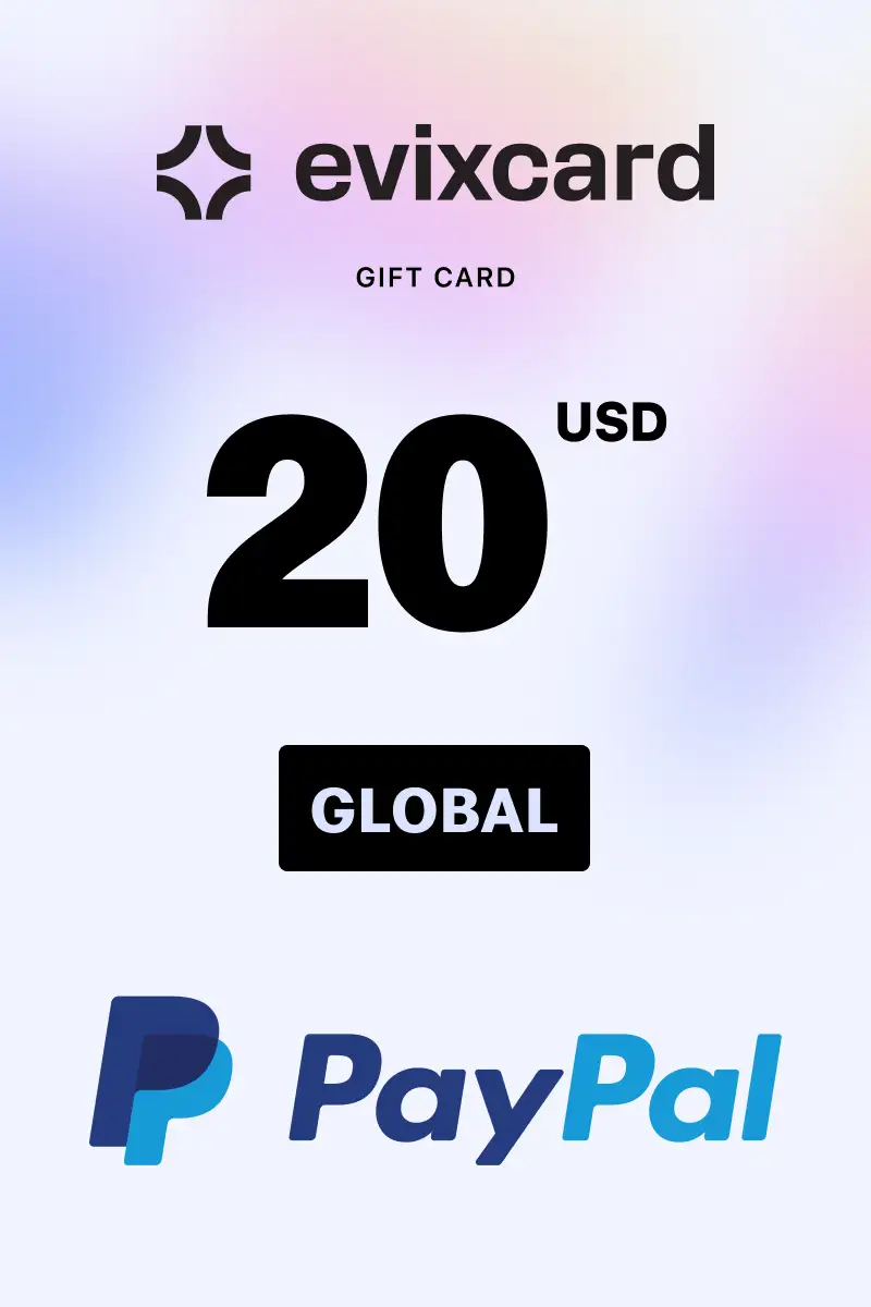 EvixCard PayPal 20 USD Gift Card (Global) - Digital Key