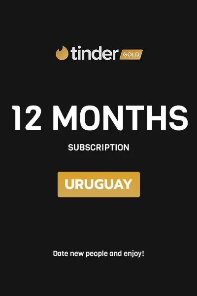 Tinder Gold 12 Months Subscription (Uruguay) - Digital Key