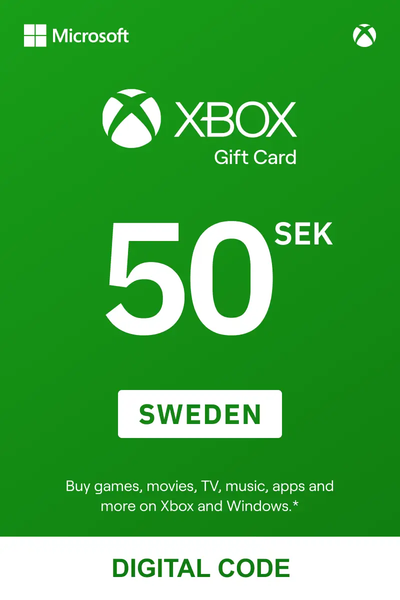Xbox 50 SEK Gift Card (Sweden) - Digital Key