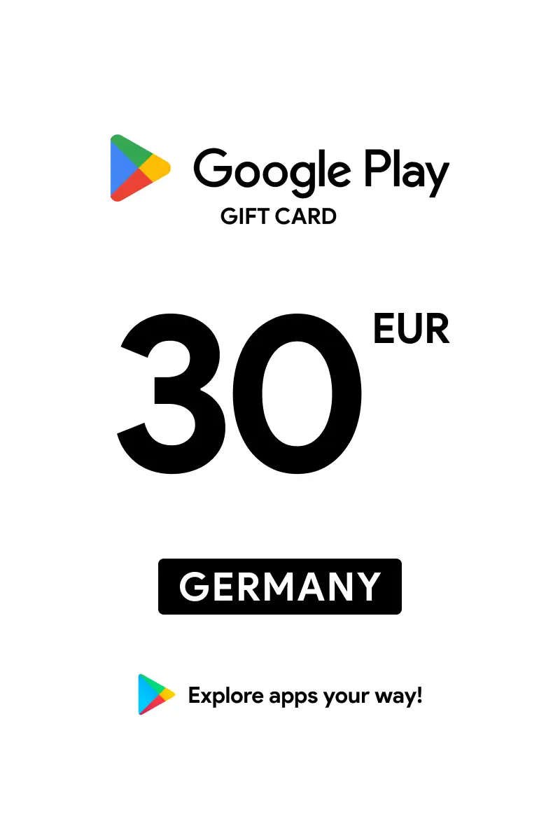 Google Play 30 EUR Gift Card (Germany) - Digital Key