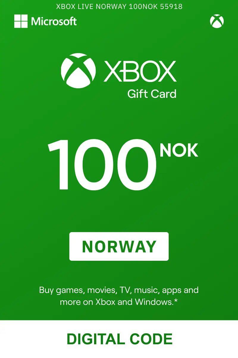 Xbox 100 NOK Gift Card (Norway) - Digital Key