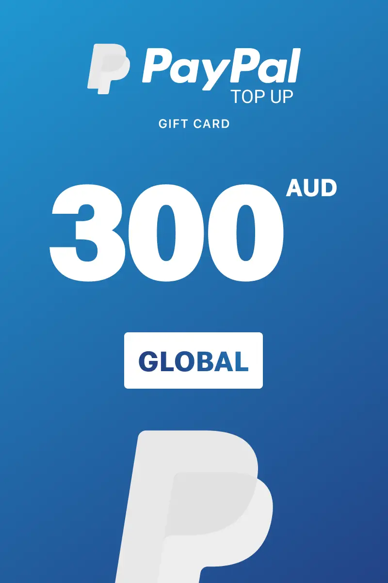 PayPal Instant Top Up 300 AUD Gift Card (Global) - Digital Key