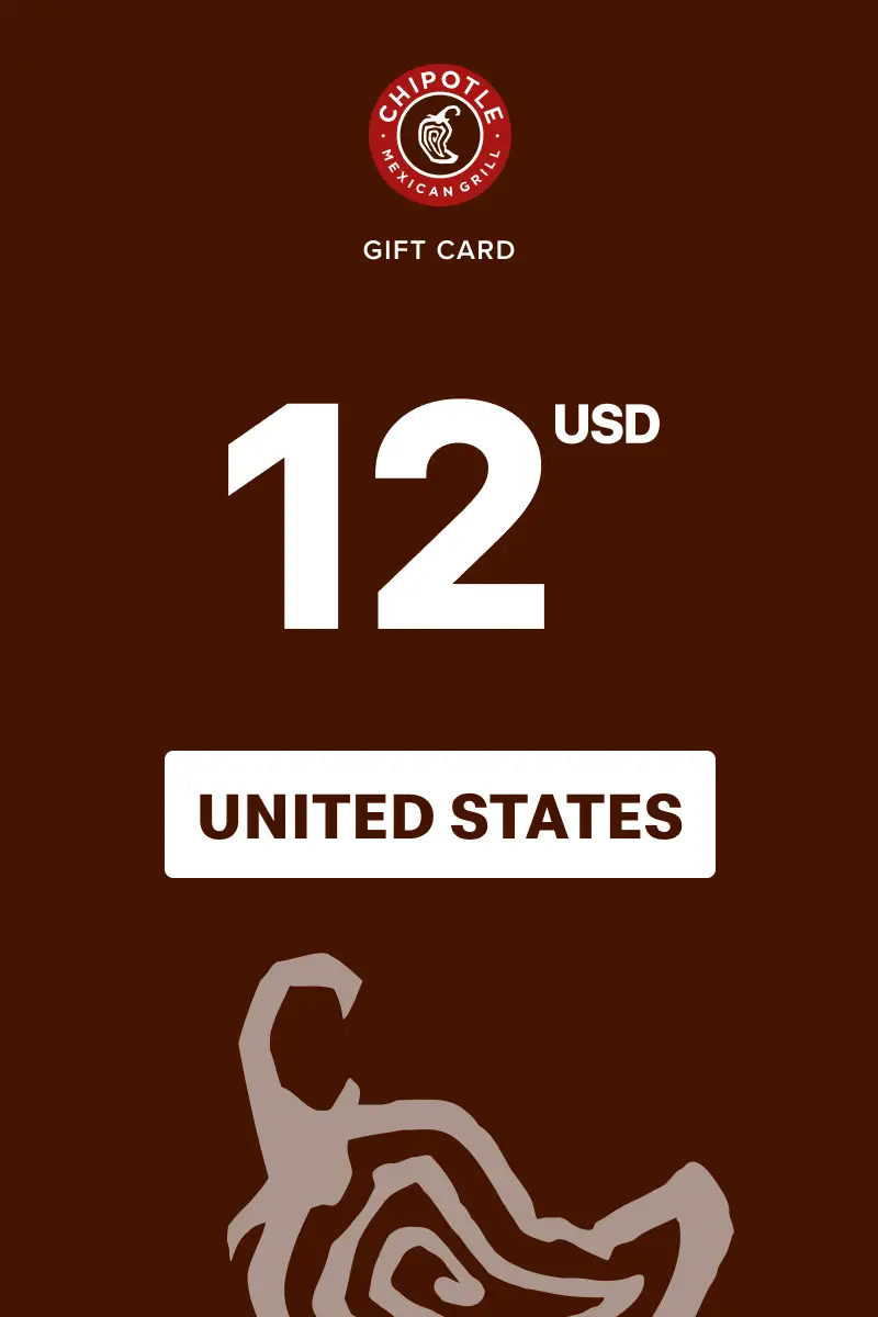 Chipotle 12 USD Gift Card (United States) - Digital Key