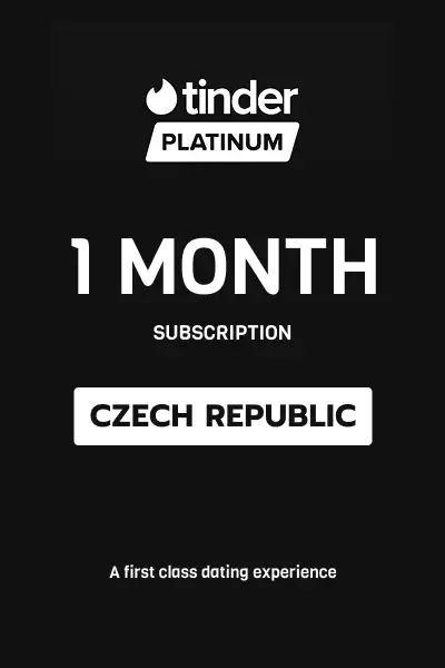Tinder Platinum 1 Month Subscription (Czech Republic) - Digital Key