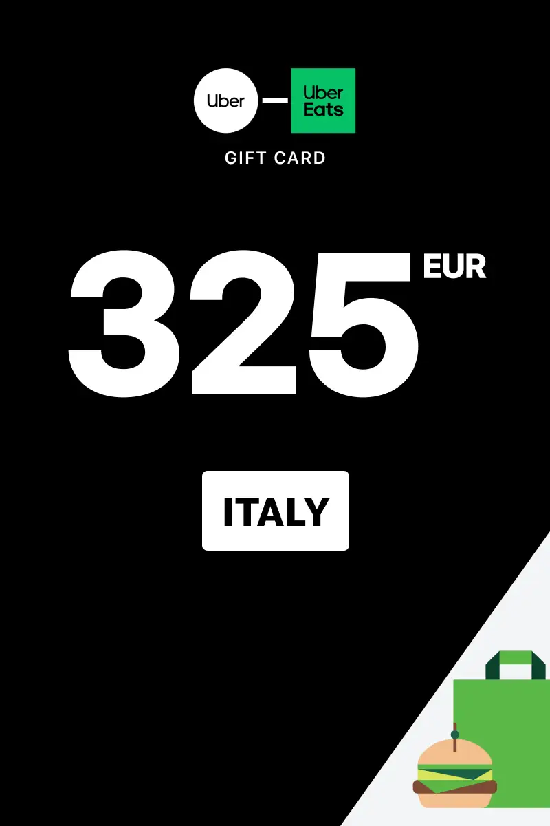 Uber Rides and Uber Eats 325 EUR Gift Card (Italy) - Digital Key