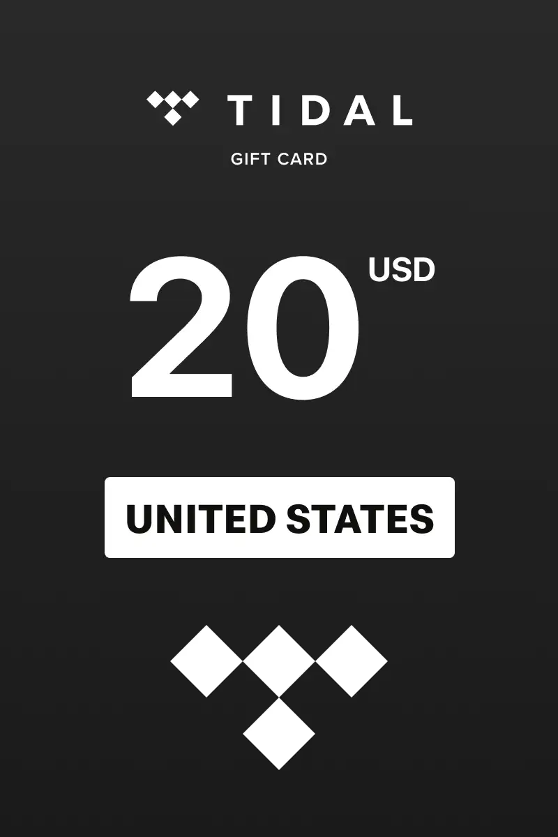 TIDAL 20 USD Gift Card (United States) - Digital Key