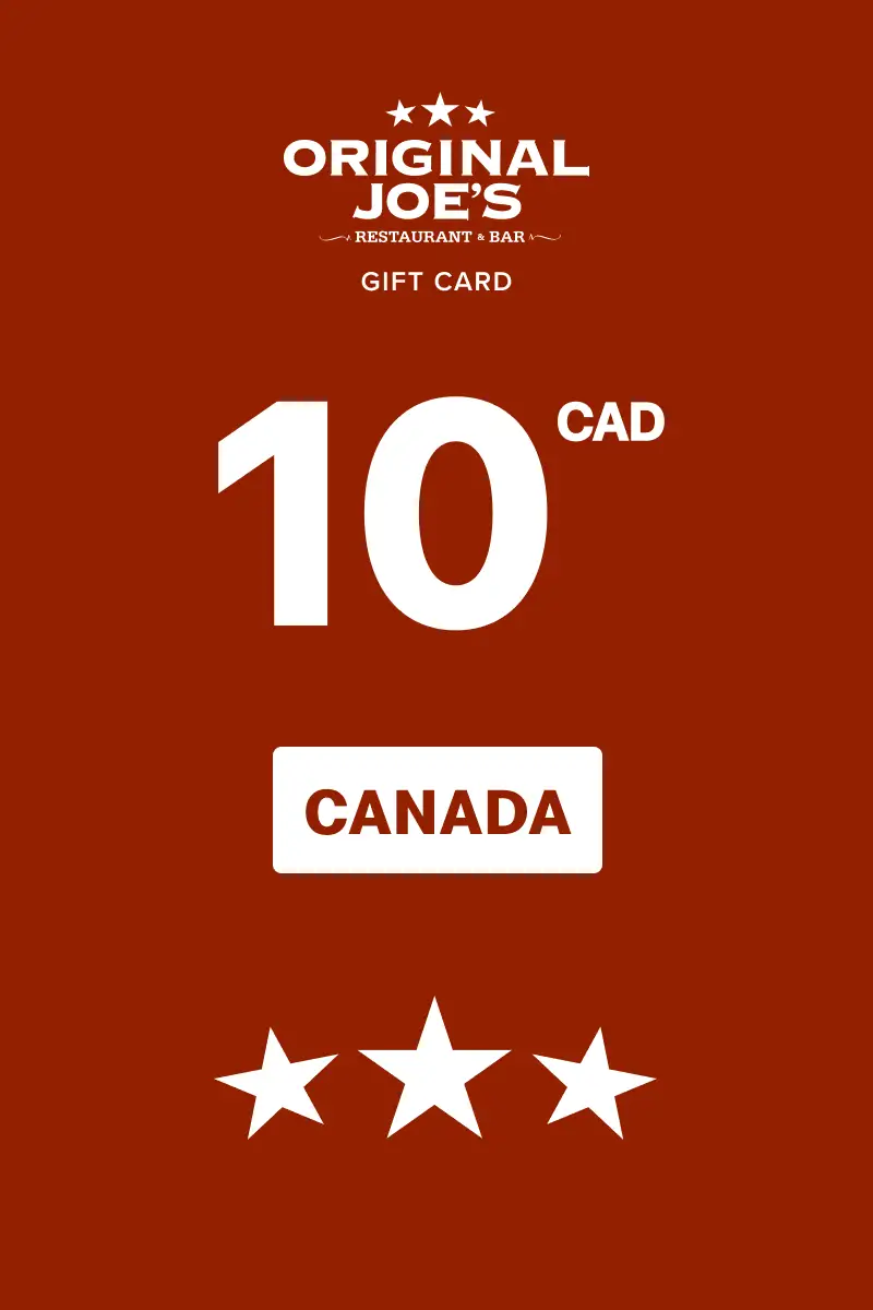 Original Joe's 10 CAD Gift Card (Canada) - Digital Key