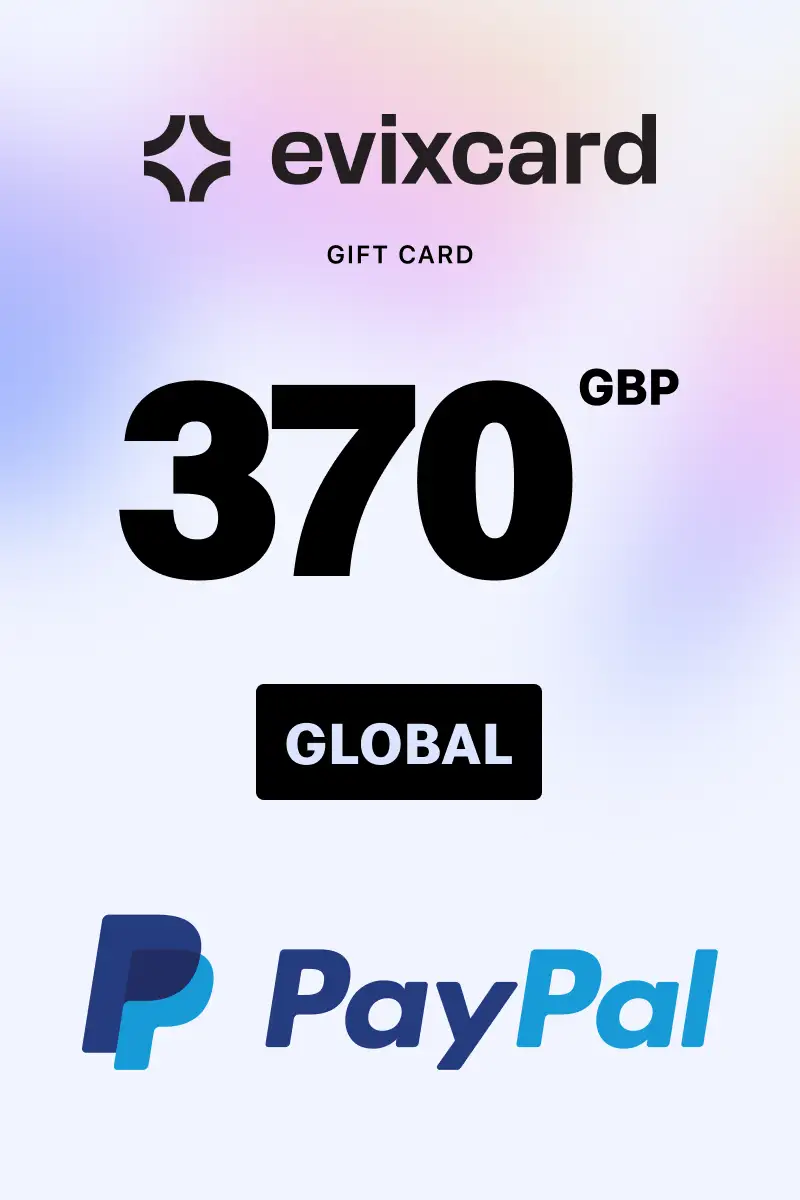EvixCard PayPal 370 GBP Gift Card (Global) - Digital Key