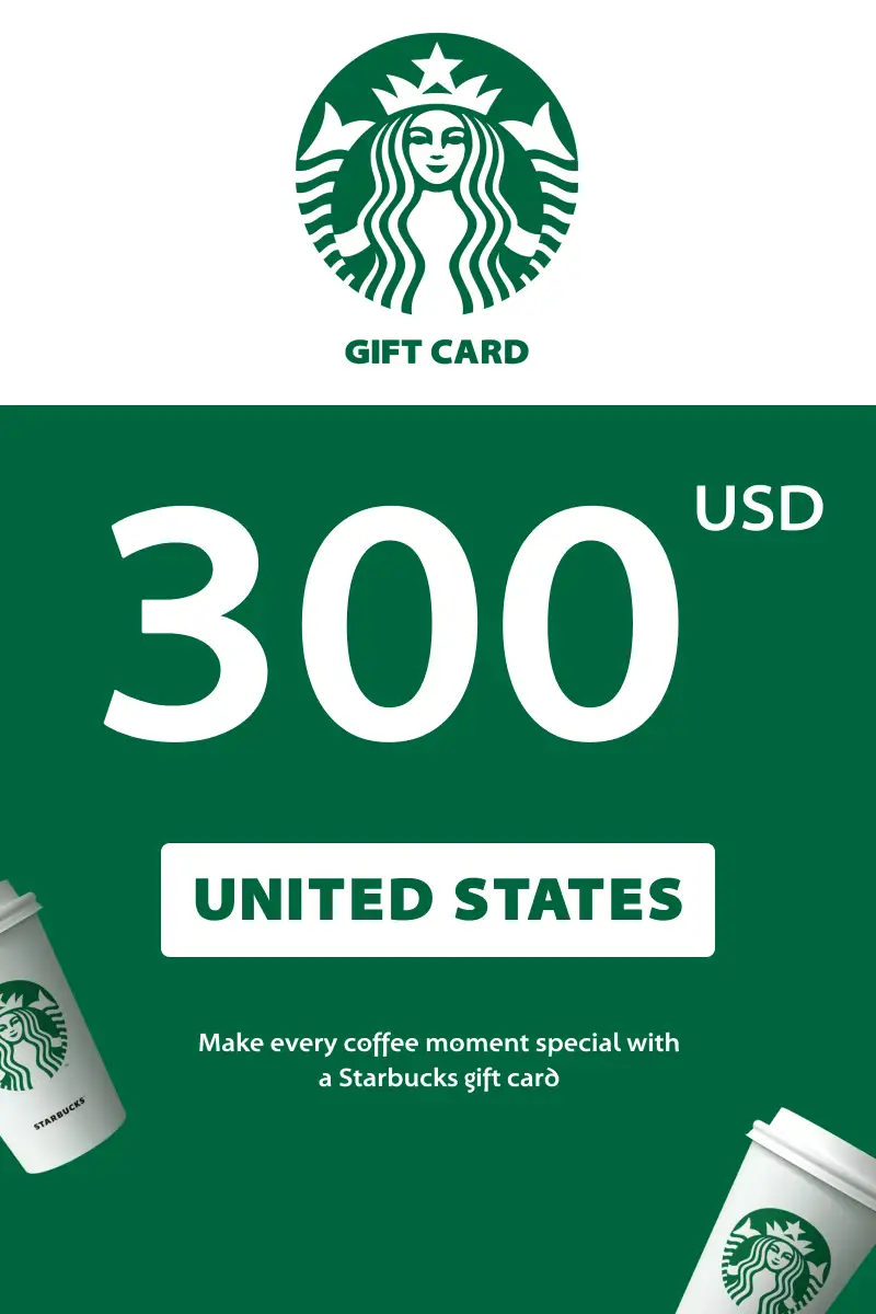 Starbucks 300 USD Gift Card (United States) - Digital Key
