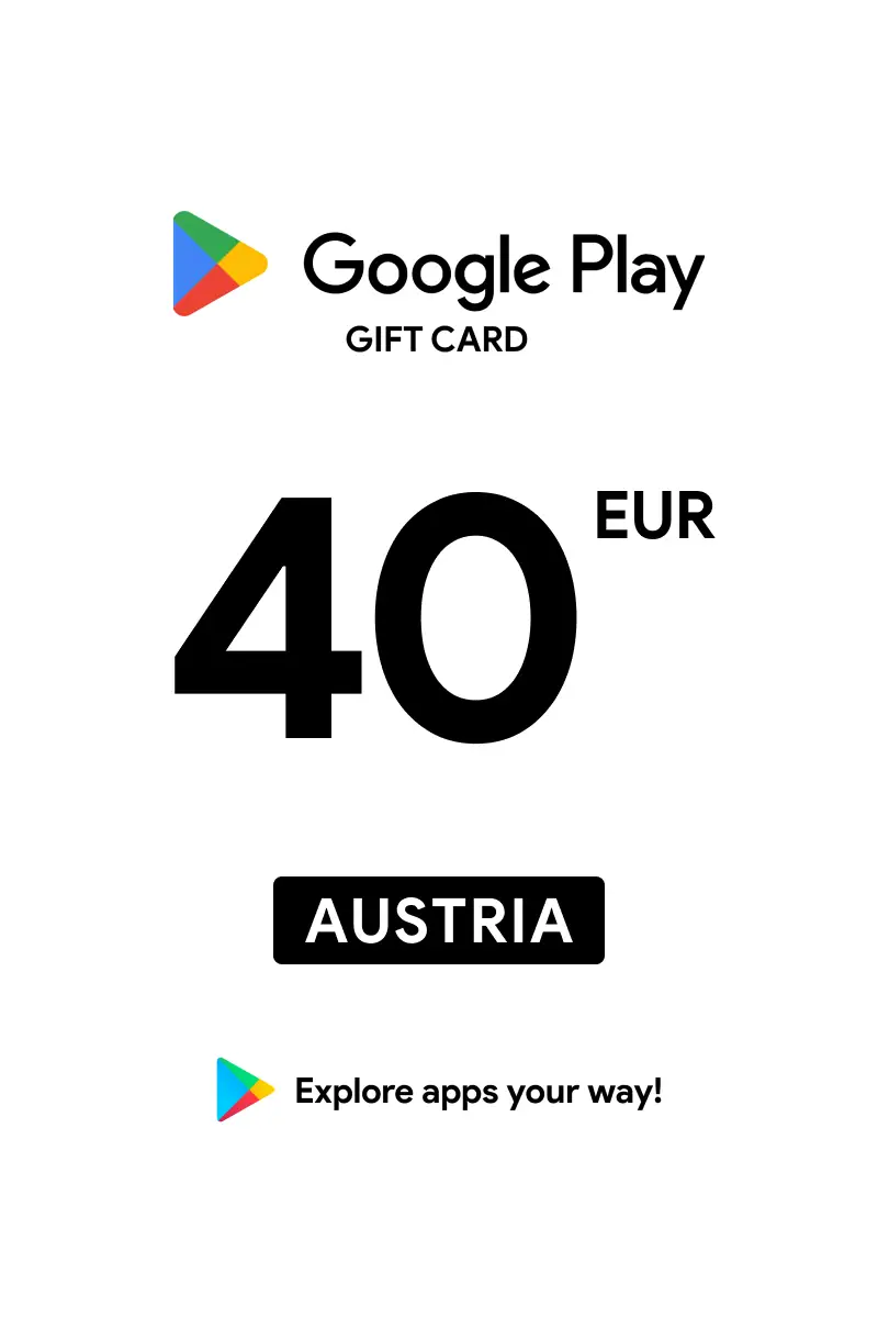 Google Play 40 EUR Gift Card (Austria) - Digital Key