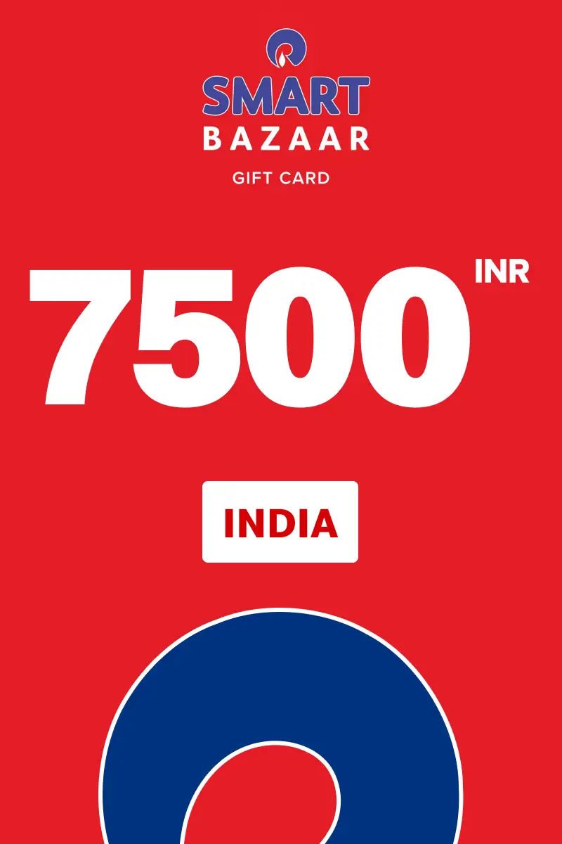 Reliance Smart Bazaar 7500 INR Gift Card (India) - Digital Key