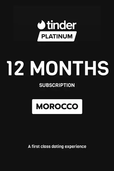 Tinder Platinum 12 Months Subscription (Morocco) - Digital Key