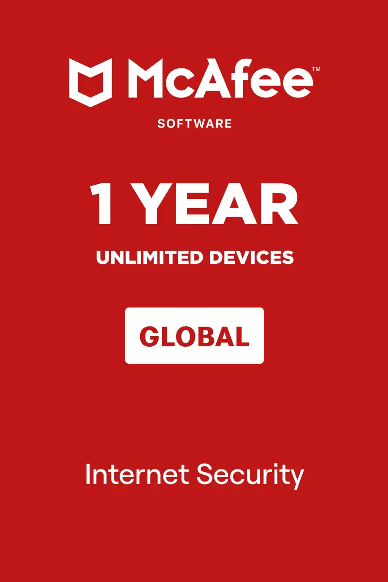 McAfee Internet Security (Global) - Unlimited Devices 1 Year - Digital Key