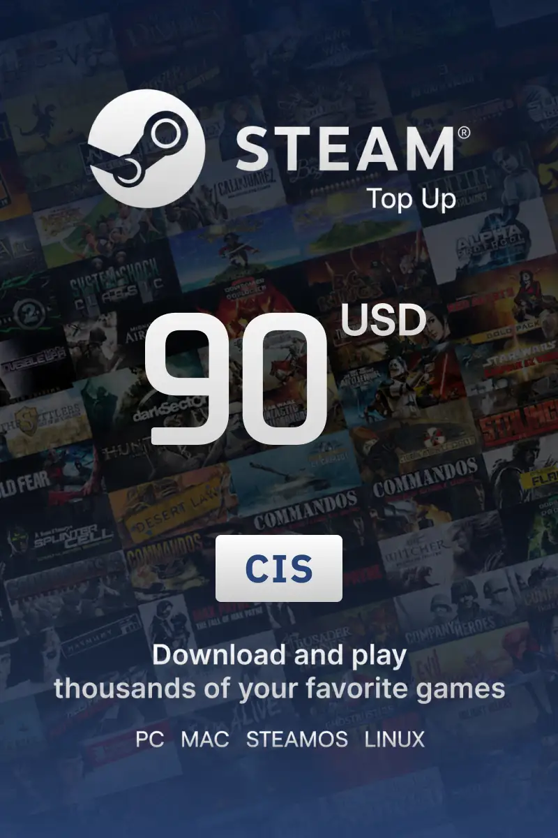 Steam Top Up 90 USD (CIS) - Directopup - Digital Key