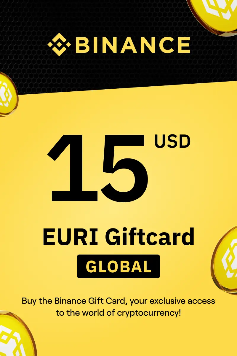 Binance (EURI) 15 USD Gift Card (Global) - Digital Key