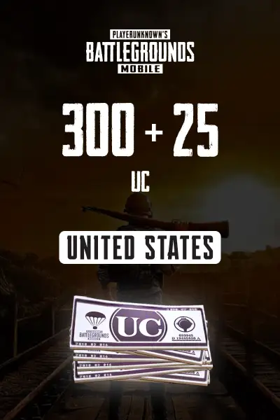 PUBG Mobile - 300 + 25 UC (United States) - Digital Key