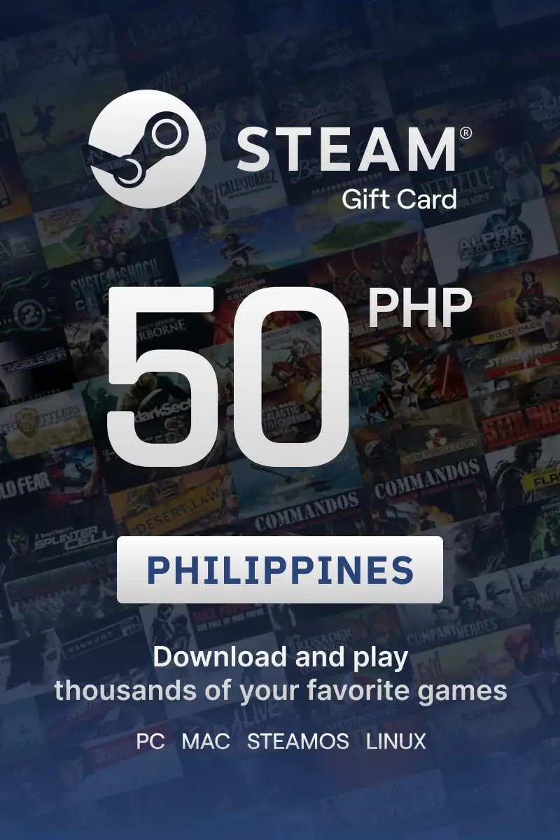 Steam Wallet 50 PHP Gift Card (Philippines) - Digital Key