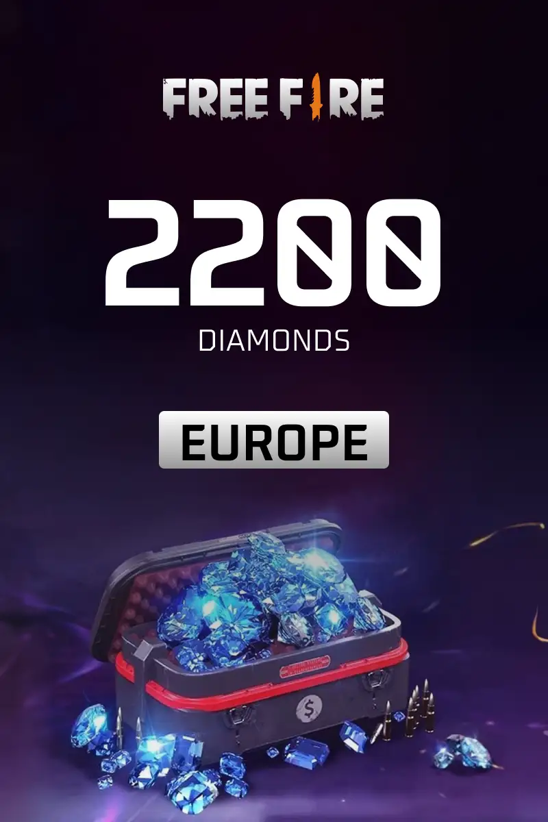 Garena Free Fire - 2200 Diamonds (Europe) - Digital Key