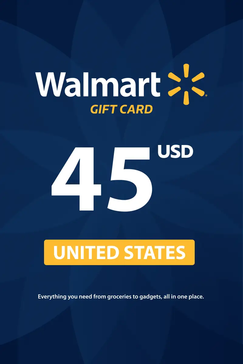 Walmart 45 USD Gift Card (United States) - Digital Key