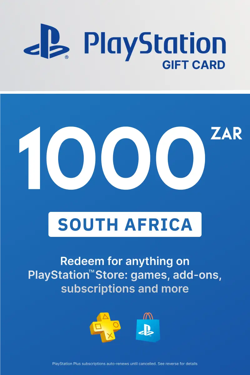 PlayStation Store 1000 ZAR Gift Card (South Africa) - Digital Key