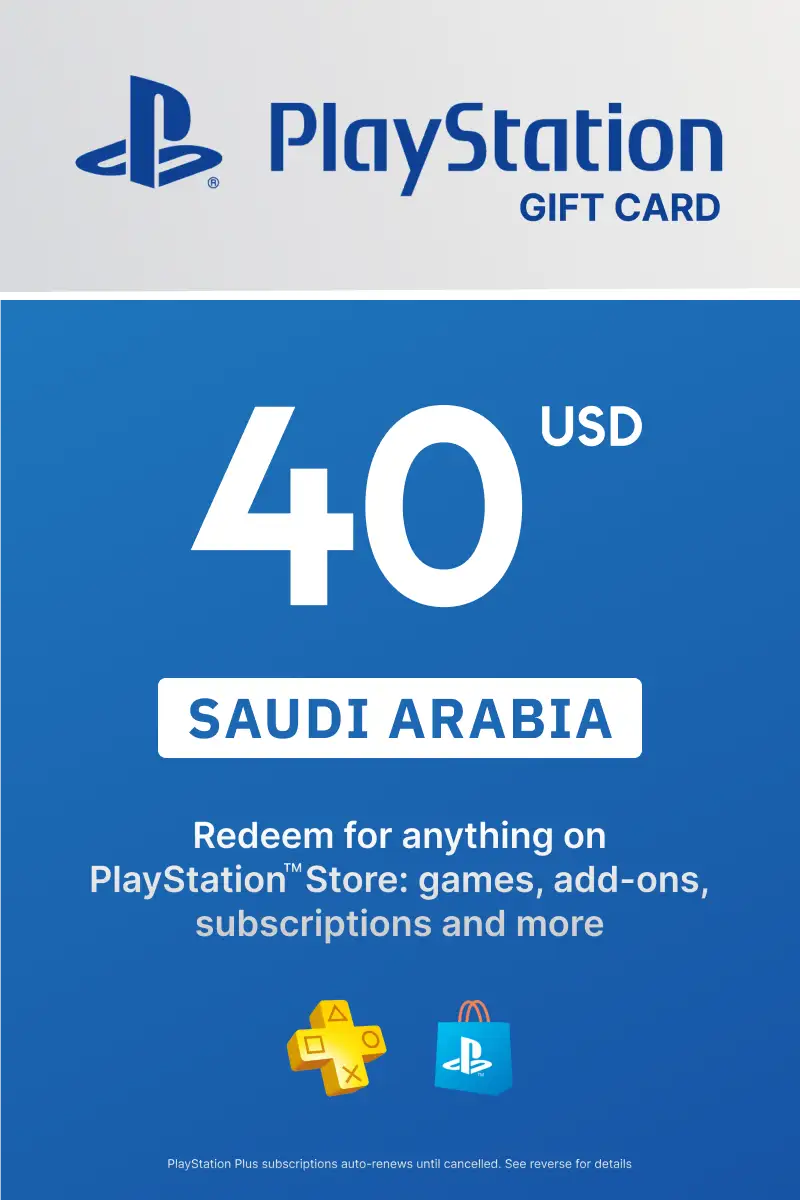 PlayStation Store 40 USD Gift Card (Saudi Arabia) - Digital Key