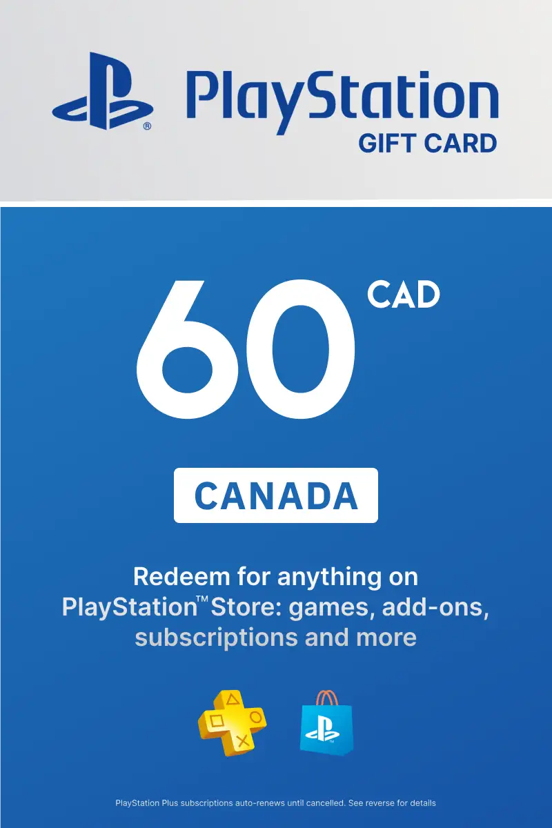 PlayStation Store 60 CAD Gift Card (Canada) - Digital Key
