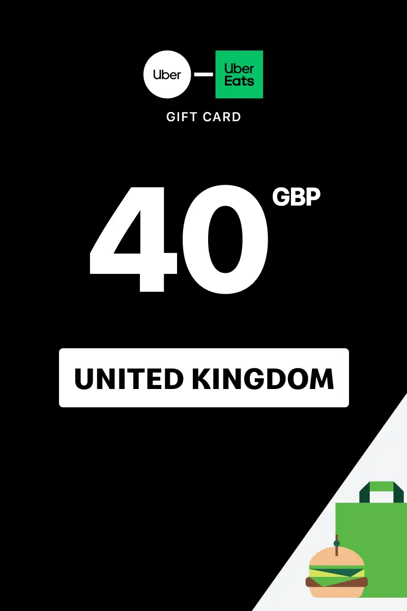 Uber Rides and Uber Eats 40 GBP Gift Card (United Kingdom) - Digital Key