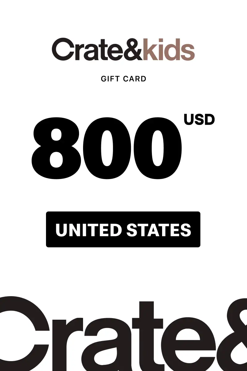 Crate and Kids 800 USD Gift Card (United States) - Digital Key