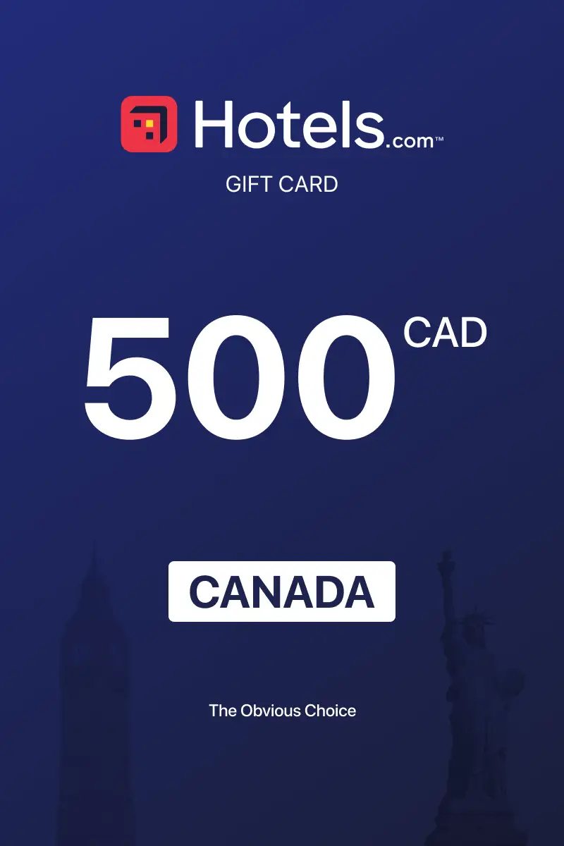 Hotels.com 500 CAD Gift Card (Canada) - Digital Key