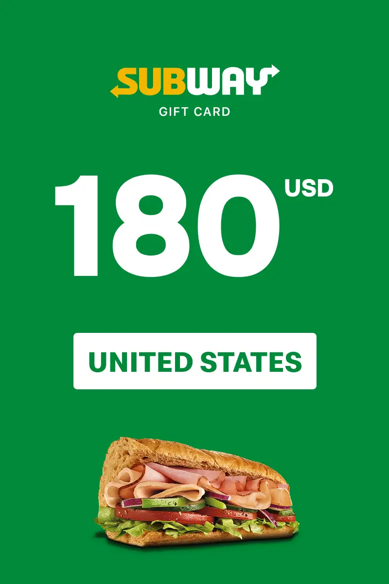 Subway 180 USD Gift Card (United States) - Digital Key