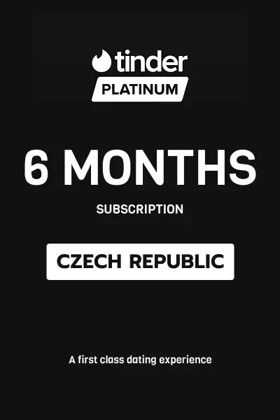 Tinder Platinum 6 Months Subscription (Czech Republic) - Digital Key