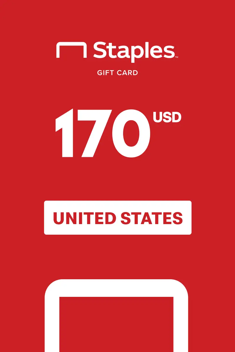 Staples 170 USD Gift Card (United States) - Digital Key