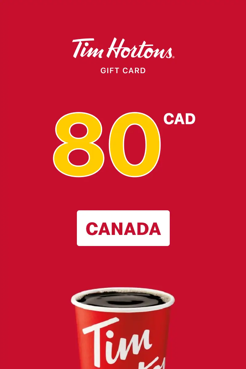 Tim Hortons 80 CAD Gift Card (Canada) - Digital Key