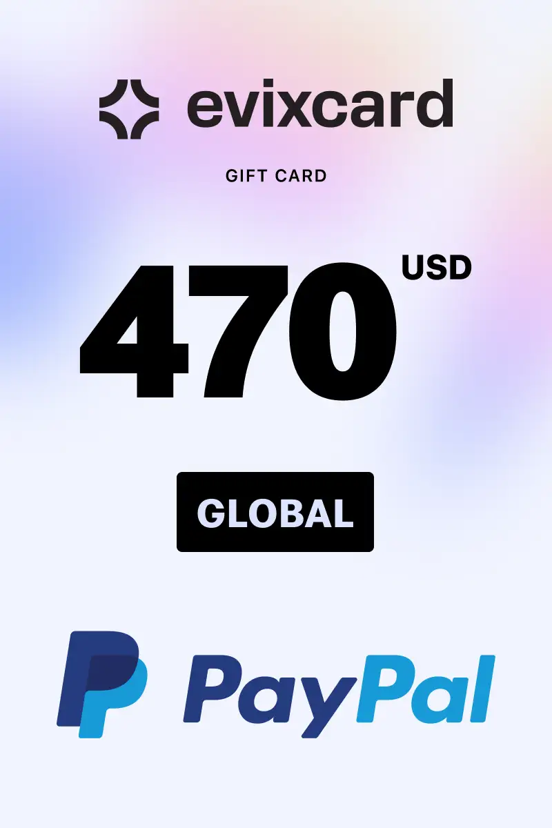 EvixCard PayPal 470 USD Gift Card (Global) - Digital Key