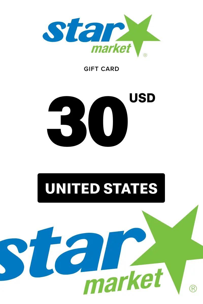 Star Market 30 USD Gift Card (United States) - Digital Key