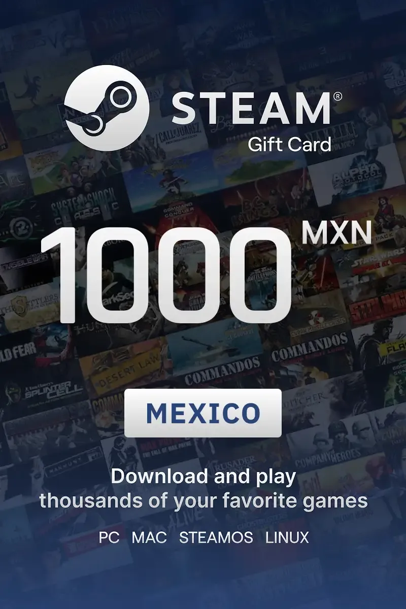Buy Steam Wallet 1000 MXN Gift Card (Mexico) - Digital Key