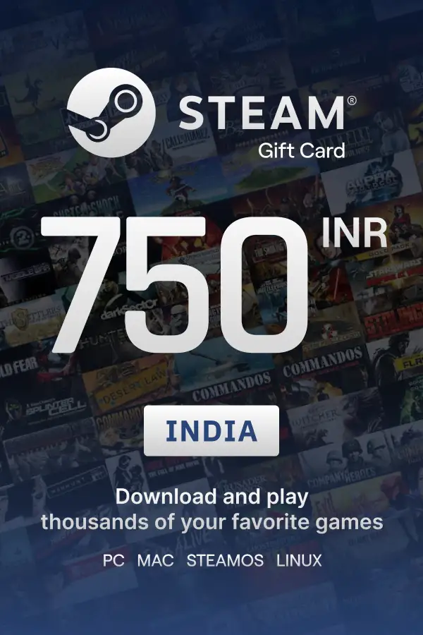 Steam Wallet 750 INR Gift Card (India) - Digital Key