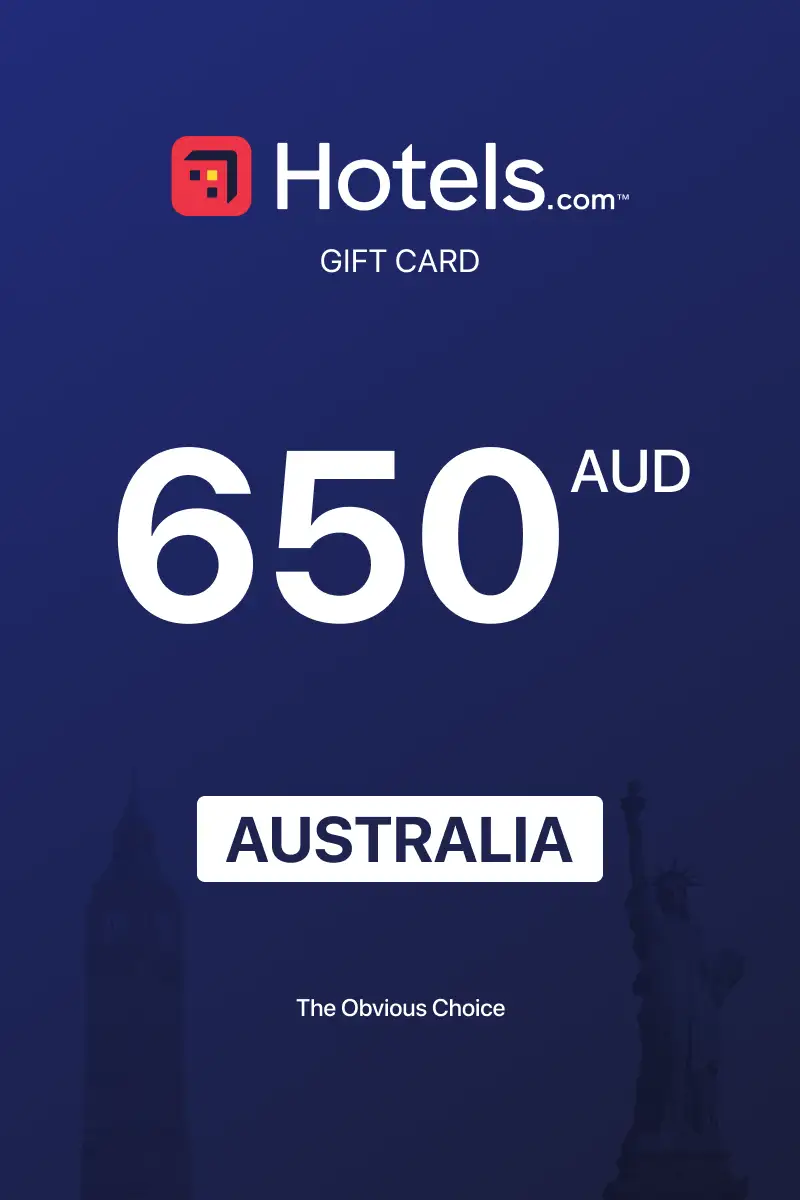 Hotels.com 650 AUD Gift Card (Australia) - Digital Key