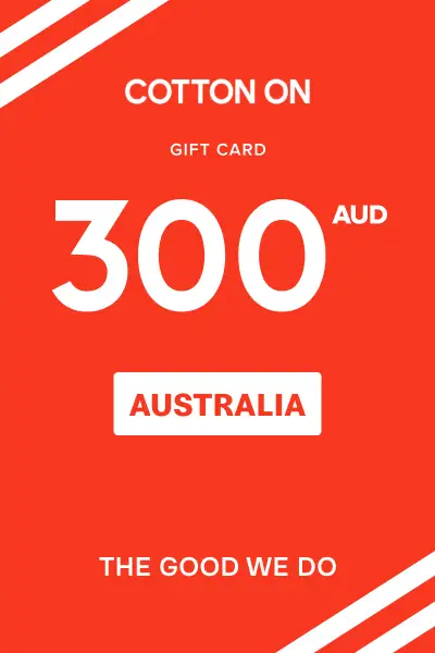 Cotton On Group 300 AUD Gift Card (Australia) - Digital Key