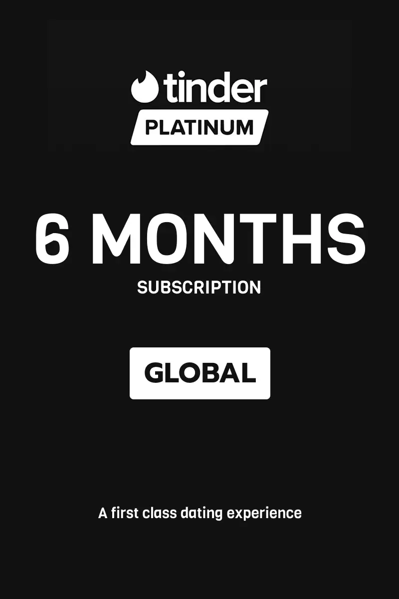 Tinder Platinum 6 Months Subscription (Global) - Digital Key