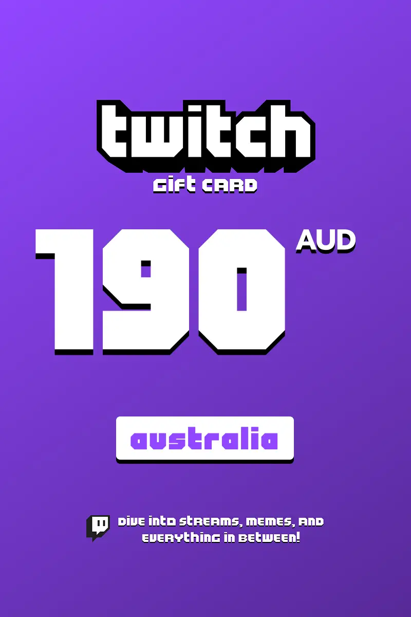 Twitch 190 AUD Gift Card (Australia) - Digital Key