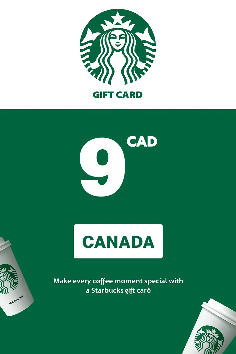 Starbucks 9 CAD Gift Card (Canada) - Digital Key