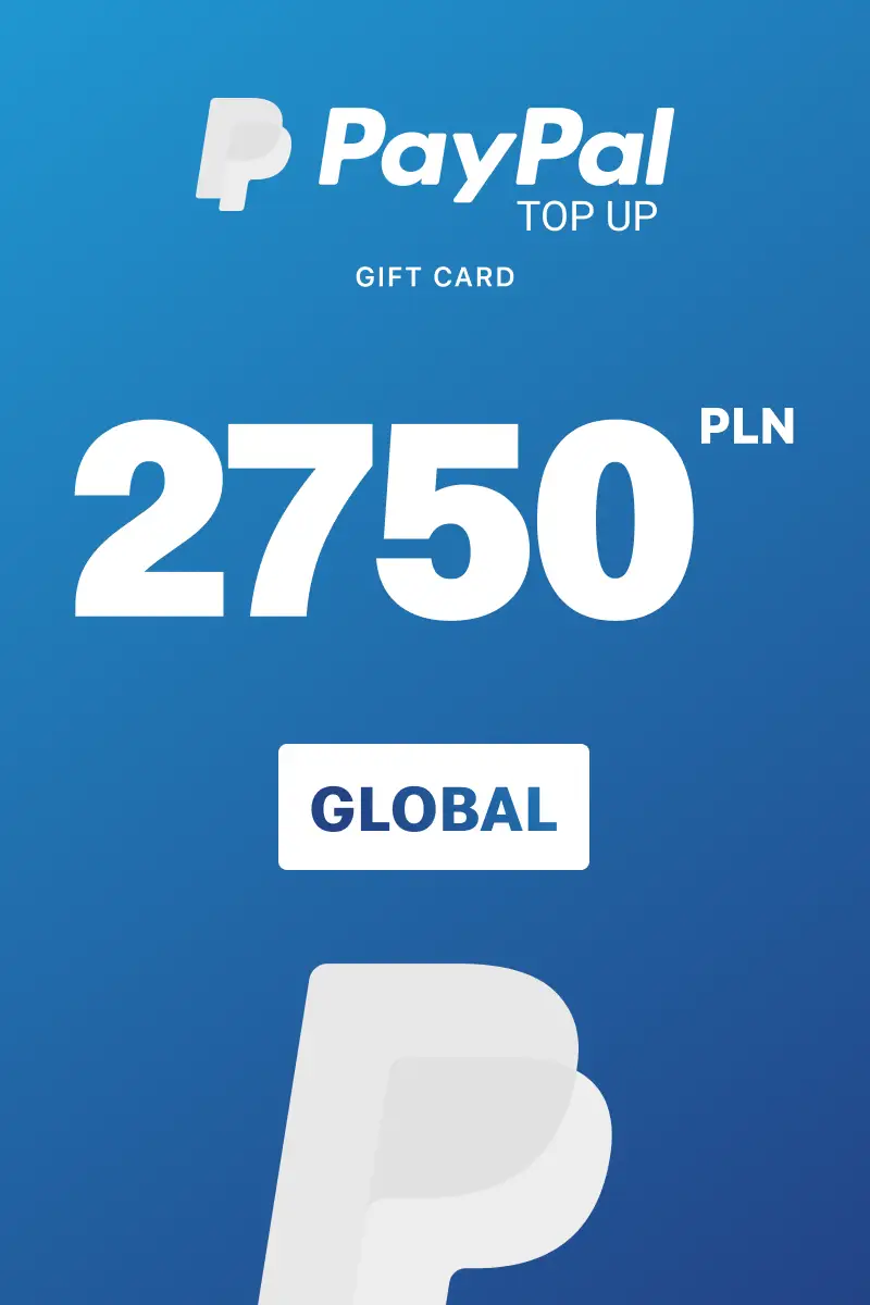 PayPal Instant Top Up 2750 PLN Gift Card (Global) - Digital Key