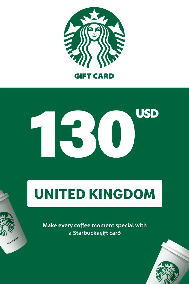 Starbucks 130 USD Gift Card (United Kingdom) - Digital Key