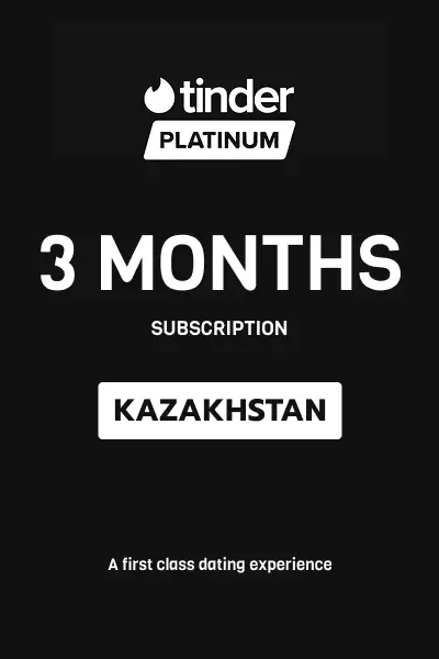 Tinder Platinum 3 Months Subscription (Kazakhstan) - Digital Key