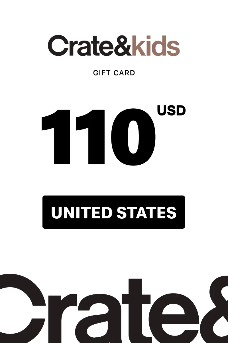 Crate and Kids 110 USD Gift Card (United States) - Digital Key