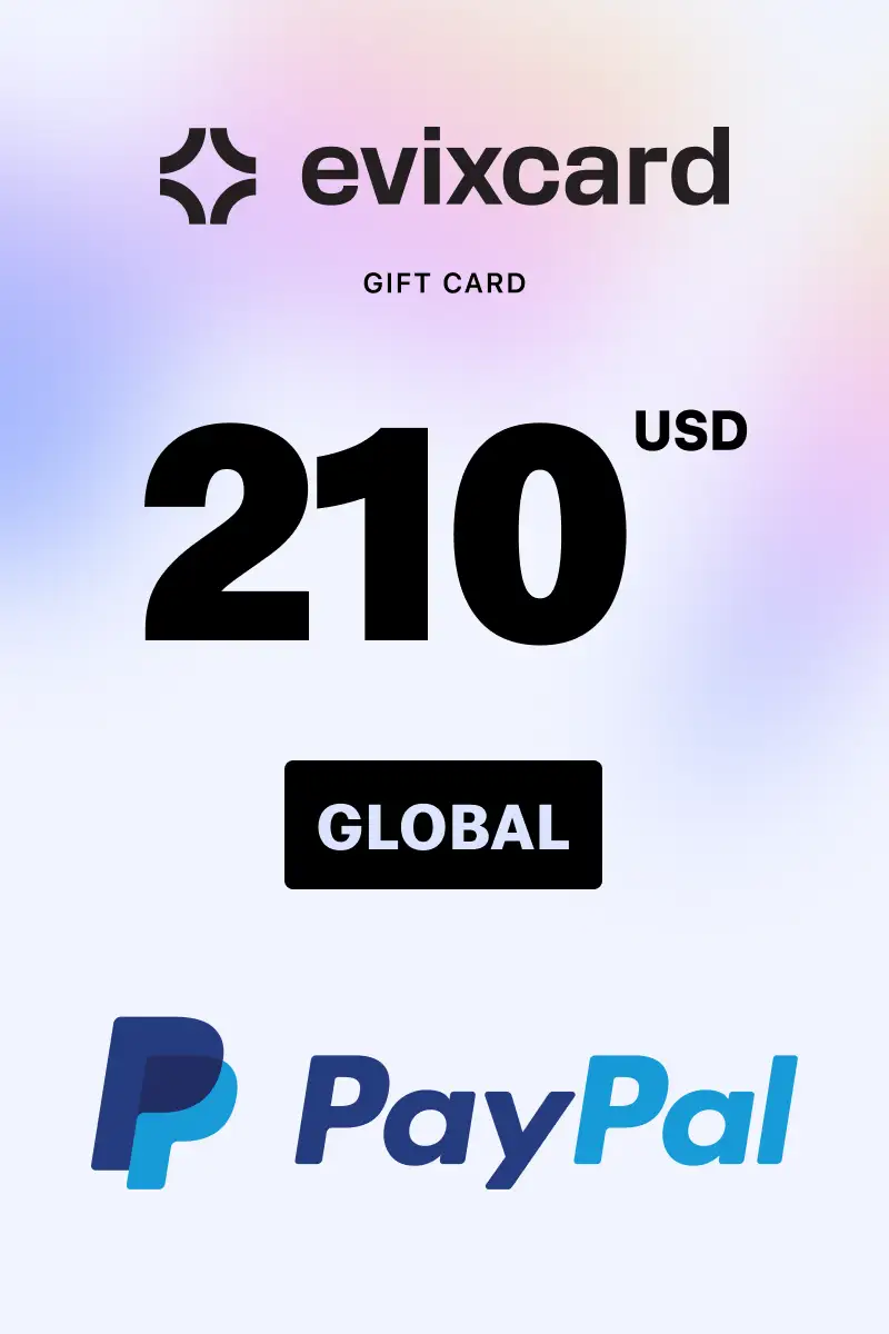 EvixCard PayPal 210 USD Gift Card (Global) - Digital Key