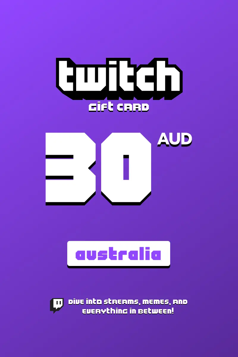 Twitch 30 AUD Gift Card (Australia) - Digital Key