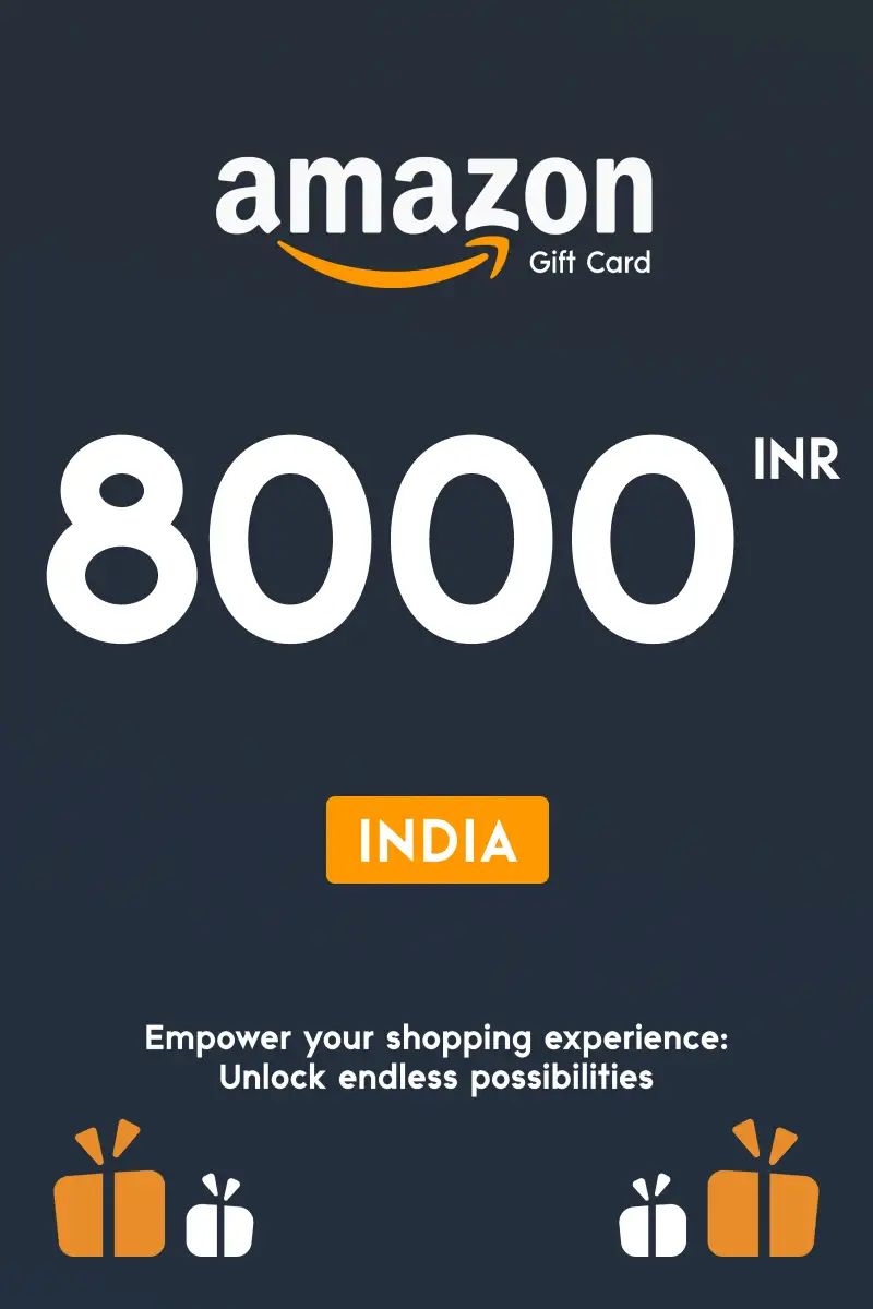 Amazon 8000 INR Gift Card (India) - Digital Key
