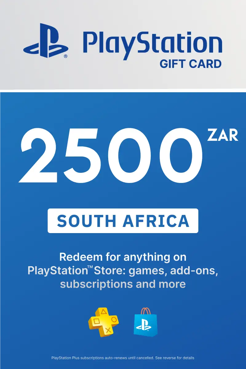 PlayStation Store 2500 ZAR Gift Card (South Africa) - Digital Key